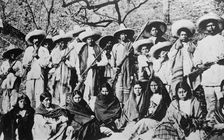 Insurrectos & their women, Mexico, between c1910 and c1915. Creator: Bain News Service