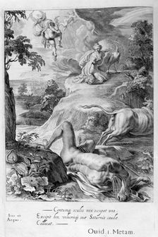 Io changed into a cow: Mercury cuts off Argus head, 1655. Creator: Unknown