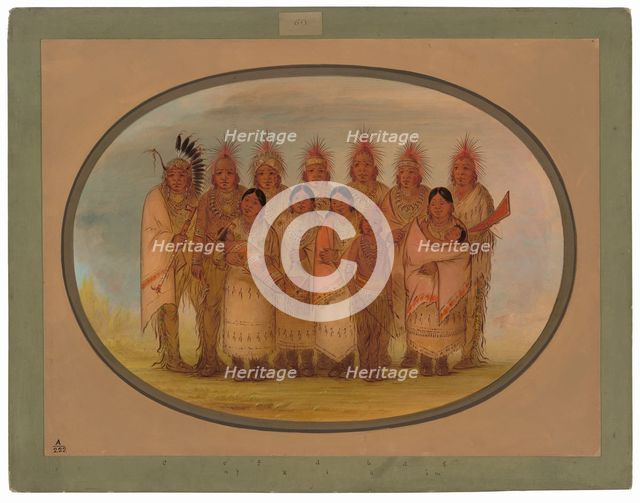 Iowa Indians Who Visited London and Paris, 1861/1869. Creator: George Catlin.