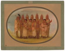 Iowa Indians Who Visited London and Paris, 1861/1869. Creator: George Catlin