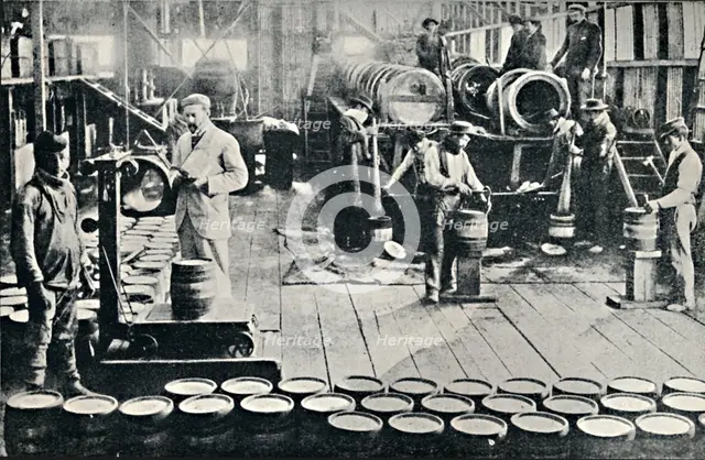'Iodine Being Prepared For Shipment in the Salitreras of Tarapaca', 1911. Artist: Unknown.