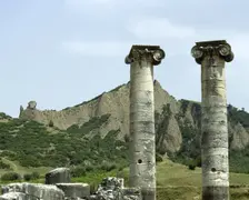 Ionic columns, Temple of Artemis, Sardis, Turkey, 1999. Creator: Unknown