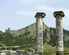 Ionic columns, Temple of Artemis, Sardis, Turkey, 1999. Creator: Unknown