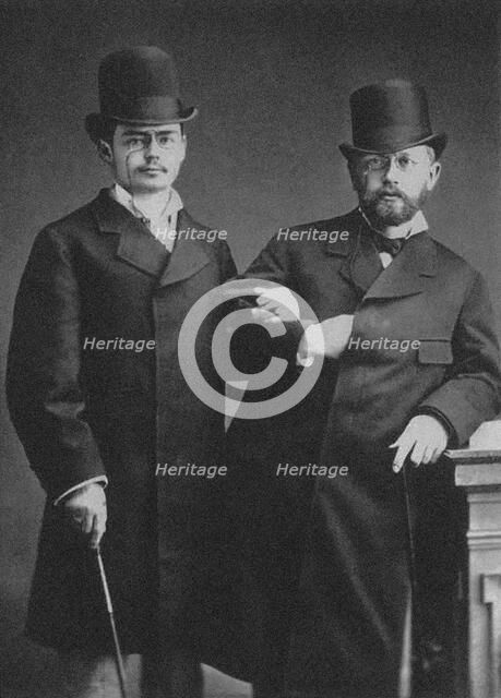 Iosif Kotek and Pyotr Ilyich Tchaikovsky, 1877. Creator: Anonymous.