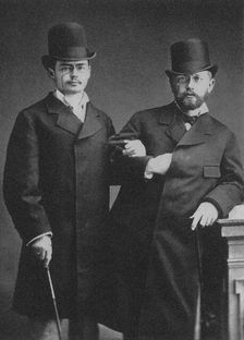 Iosif Kotek and Pyotr Ilyich Tchaikovsky, 1877. Creator: Anonymous