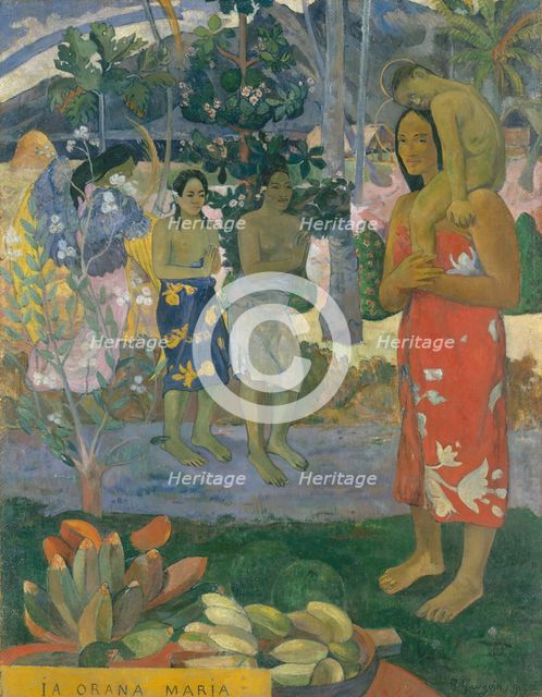 Ia Orana Maria (Hail Mary), 1891. Creator: Paul Gauguin.