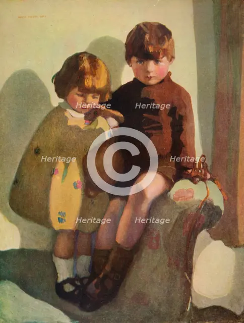 'Ian and Rosemary', c1923. Artist: Norah Neilson Gray.