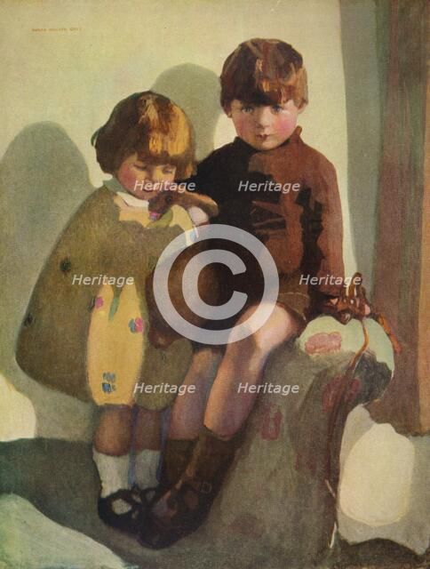 'Ian and Rosemary', c1923. Artist: Norah Neilson Gray.