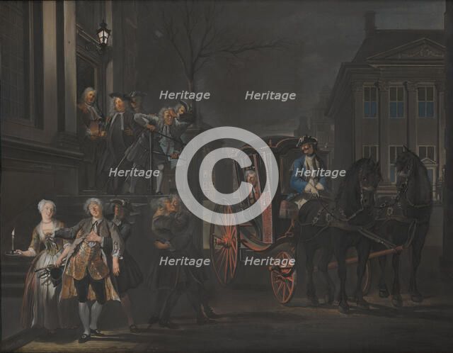 'Ibant qui poterantt' (Those who could, walked; those who could not, fell), c1720-1750. Creator: Cornelis Troost.