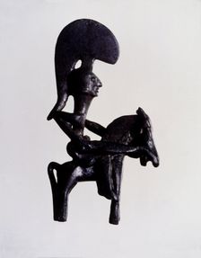 Iberian Bronze figure known as Warrior of the Bastida of the Alcuses, from Moixent (Valencia)