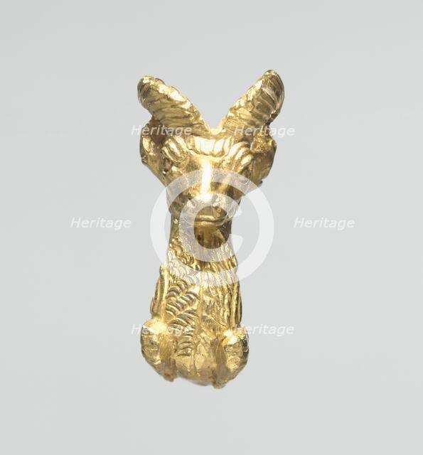 Ibex Bracelet Terminal, 500-400 BC. Creator: Unknown.