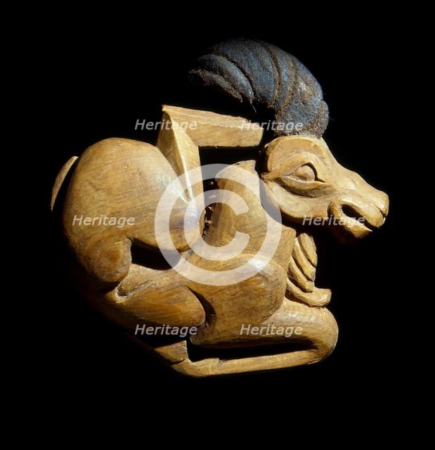 Ibex. Bridle Plaque, 5th-4th century BC. Artist: Ancient Altaian, Pazyryk Burial Mounds  