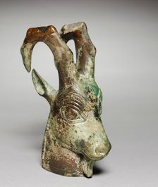 Ibex-Head Ornament, c. 525-450 BC. Creator: Unknown