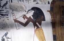 Ibis-headed god Thoth, secretary to the gods and patron of scribes, Ancient Egyptian