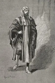Ibn Tumart (Abu Abd Allah Amghar Ibn Tumart (c1080-1130), Berber Muslim leader, 1890. Creator: Joan Serra y Pausas