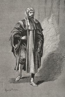 Ibn Tumart (Abu Abd Allah Amghar Ibn Tumart (c1080-1130), Berber Muslim leader, 1890. Creator: Joan Serra y Pausas