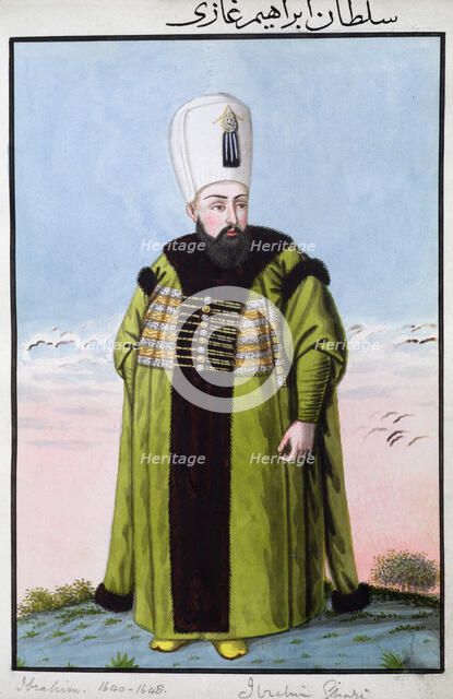 Ibrahim I, Ottoman Emperor, (1808). Artist: John Young