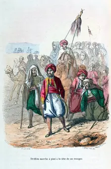Ibrahim Pasha Marching at the Front of His Troops 1811-1818 (1847). Artist: Jean Adolphe Beauce