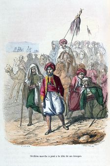 Ibrahim Pasha Marching at the Front of His Troops 1811-1818 (1847). Artist: Jean Adolphe Beauce