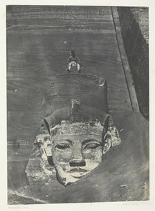 Ibsamboul, Colosse Occidental Du Spéos De Phrè; Nubie, 1849/51, printed 1852. Creator: Maxime du Camp