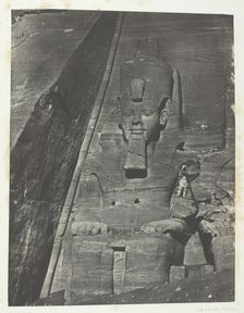 Ibsamboul, Colosse Oriental Du Grand Spéos De Phrè; Nubie, 1849/51, printed 1852. Creator: Maxime du Camp