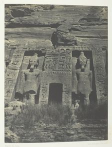 Ibsamboul, Entrée De Spéos D'Hathor; Nubie, 1849/51, printed 1852. Creator: Maxime du Camp