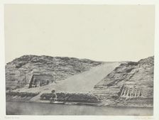 Ibsamboul, Les Deux Spéos; Nubie, 1849/51, printed 1852. Creator: Maxime du Camp