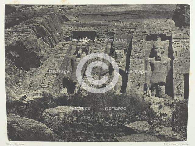 Ibsamboul, Partie Méridionale Du Spéos D'Hathor; Nubie, 1849/51, printed 1852. Creator: Maxime du Camp.