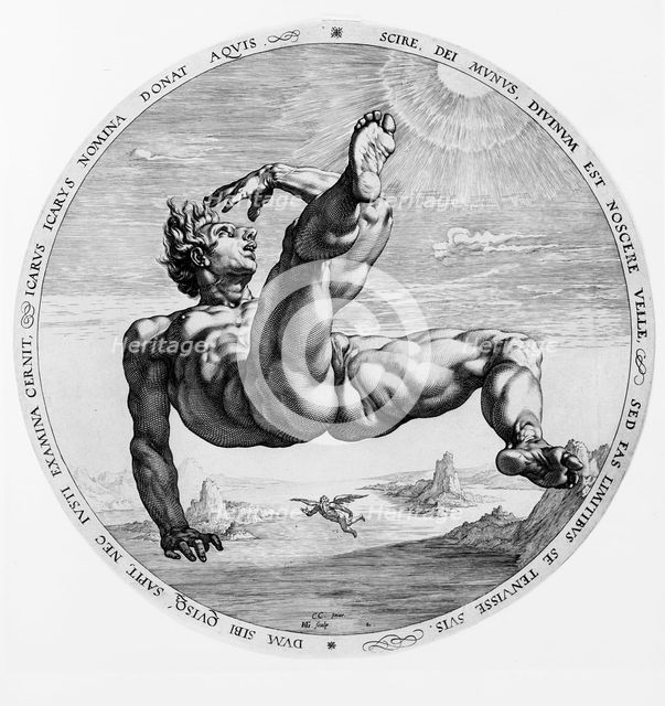Icarus, 1588. Creator: Hendrik Goltzius.