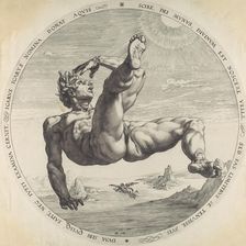 Icarus, from The Four Disgracers, 1588., 1588. Creator: Hendrik Goltzius