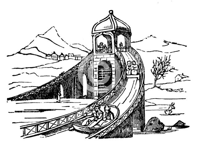 'Ice Mountain', artificial sledge run, Russia, 1836 Artist: Unknown