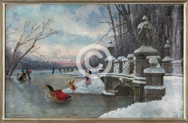 Ice Amusements at the Nymphenburg Palace Park, . Creator: Hirth du Frênes, Rudolf (1846-1916).