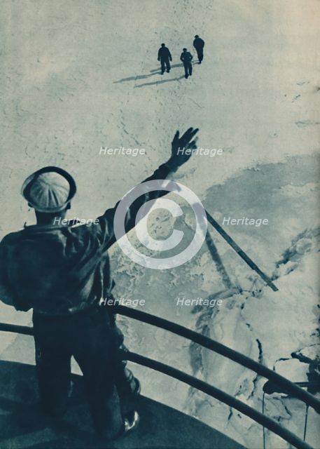 'Ice Bridge in U.S.A.', 1936. Artist: Unknown.