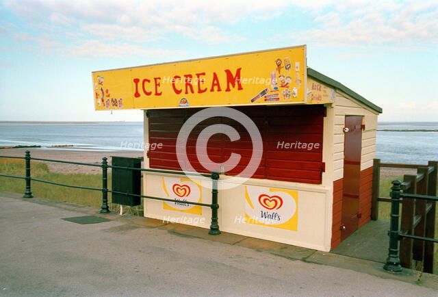 Ice cream kiosk, Fleetwood, Lancashire, 1999. Artist: P Williams