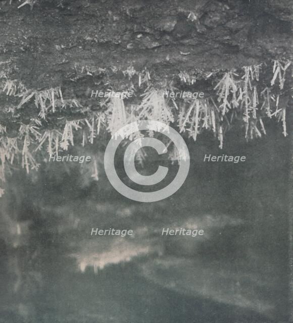 'Ice Crystals on the Roof of a Cave at the Head of the Alph River', c1911, (1913). Artist: Charles S Wright.