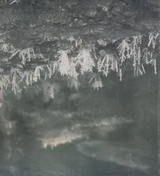 Ice Crystals on the Roof of a Cave at the Head of the Alph River c1911, (1913). Artist: Charles S Wright