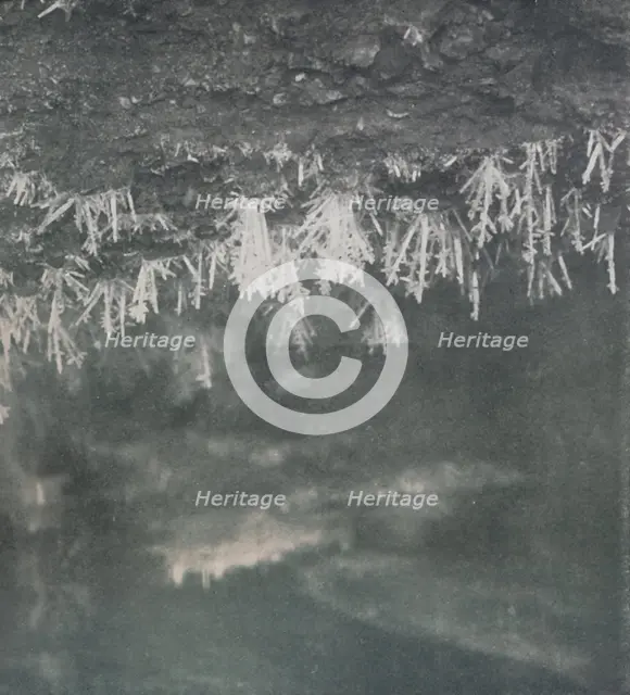 'Ice Crystals on the Roof of a Cave at the Head of the Alph River', c1911, (1913). Artist: Charles S Wright.