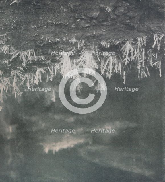 'Ice Crystals on the Roof of a Cave at the Head of the Alph River', c1911, (1913). Artist: Charles S Wright.