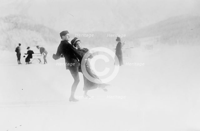 Ice-dancing, St. Moritz, between c1910 and c1915. Creator: Bain News Service.