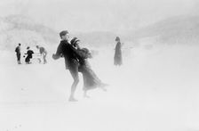 Ice-dancing, St. Moritz, between c1910 and c1915. Creator: Bain News Service