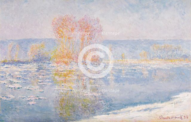 Ice drift, Bennecourt , 1893.