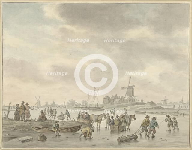 Ice entertainment, 1741-1820. Creator: Abraham Delfos.