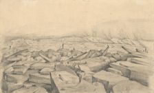 Ice Floes on the River Poprad, around 1866-1868 Creator: Ladislav Mednyanszky