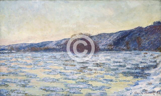 Ice Floes at Twilight, 1893. Creator: Monet, Claude (1840-1926).