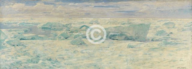 Ice Floes in the Arctic Ocean, 1895. Creator: Otto Sinding.
