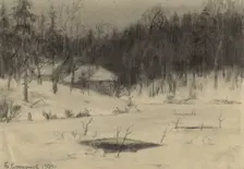 Ice Holes on the Irkut River, 1904. Creator: Boris Vasilievich Smirnov