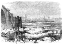 Ice in the Thames at London Bridge, 1870. Creator: Unknown