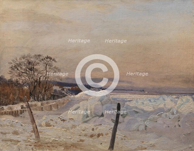Ice Pack near Taarbæk, North of Copenhagen, 1853. Creator: Vilhelm Kyhn.