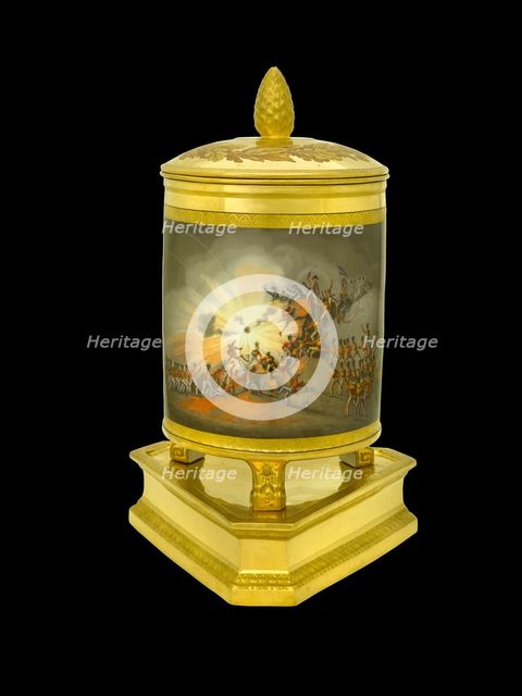 Ice pail showing the storming of Ciudad Rodrigo, Spain, 1812 (1817-1819). Artist: Unknown.