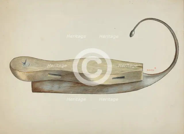 Ice Skate, c. 1937. Creator: Margaret Stottlemeyer.